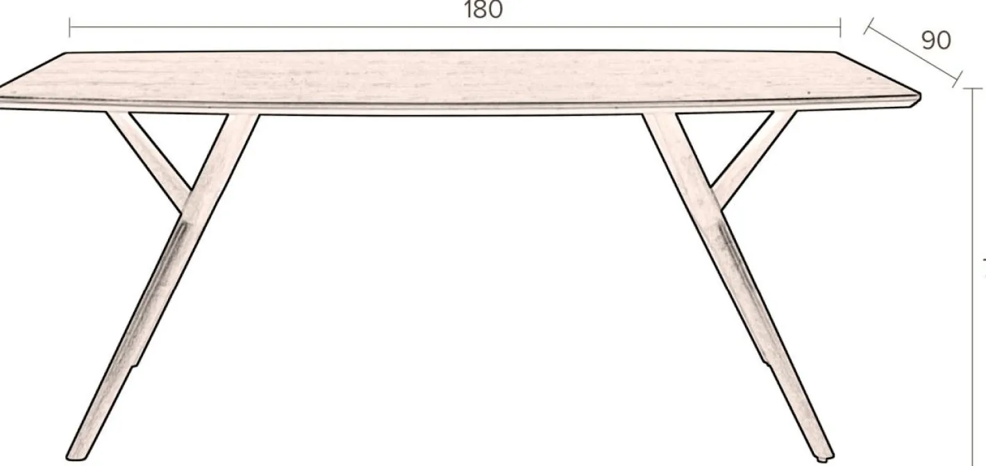 Best Dutchbone Malaya Eetkamertafel Brown