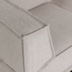 Outlet WOOOD Manu Grove Chenille Hoekbank Naturel