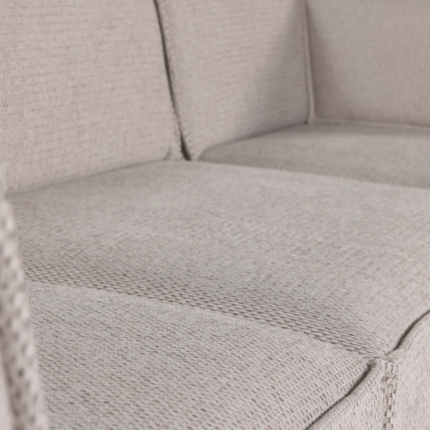Outlet WOOOD Manu Grove Chenille Hoekbank Naturel