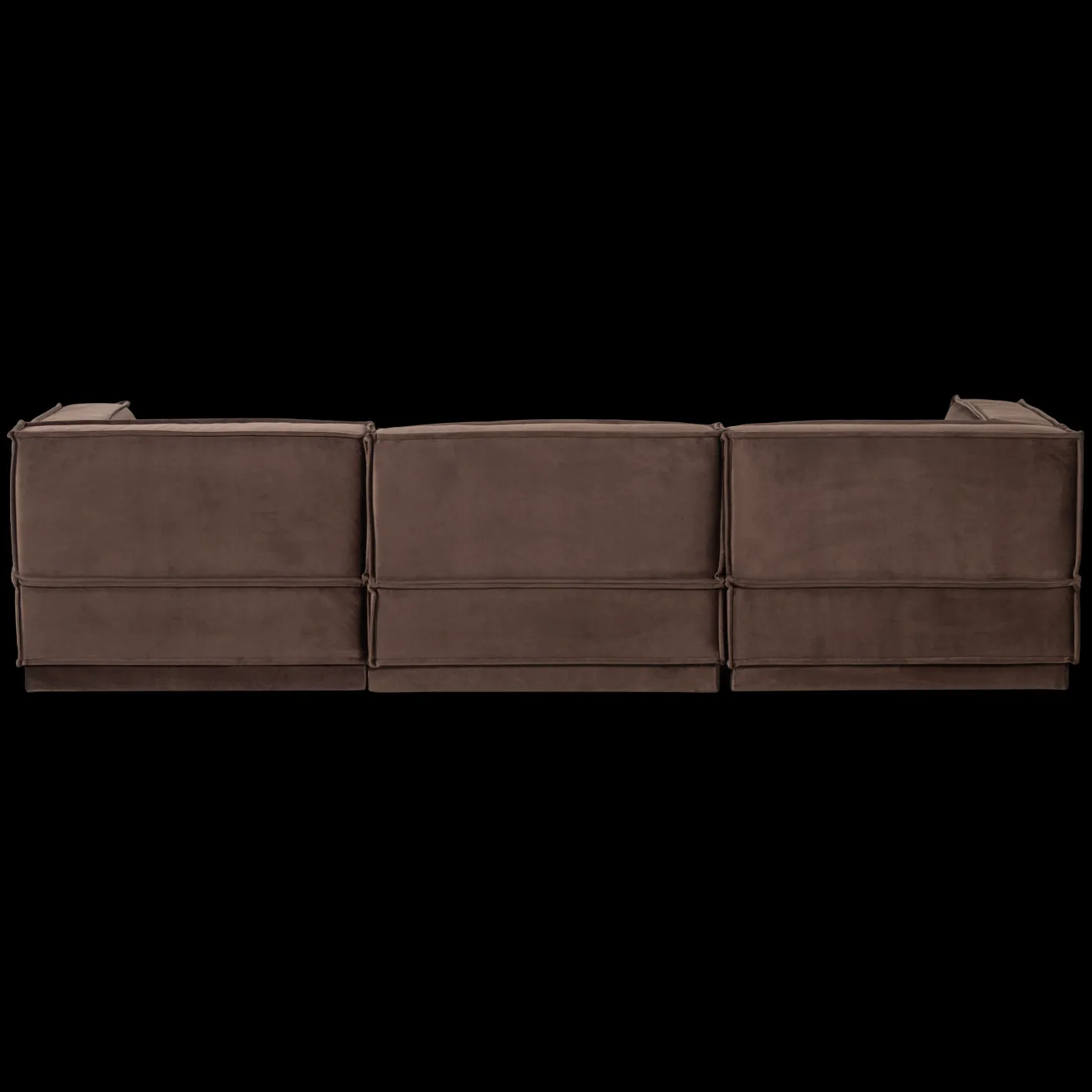Hot WOOOD Manu Velvet Hoekbank Bruin