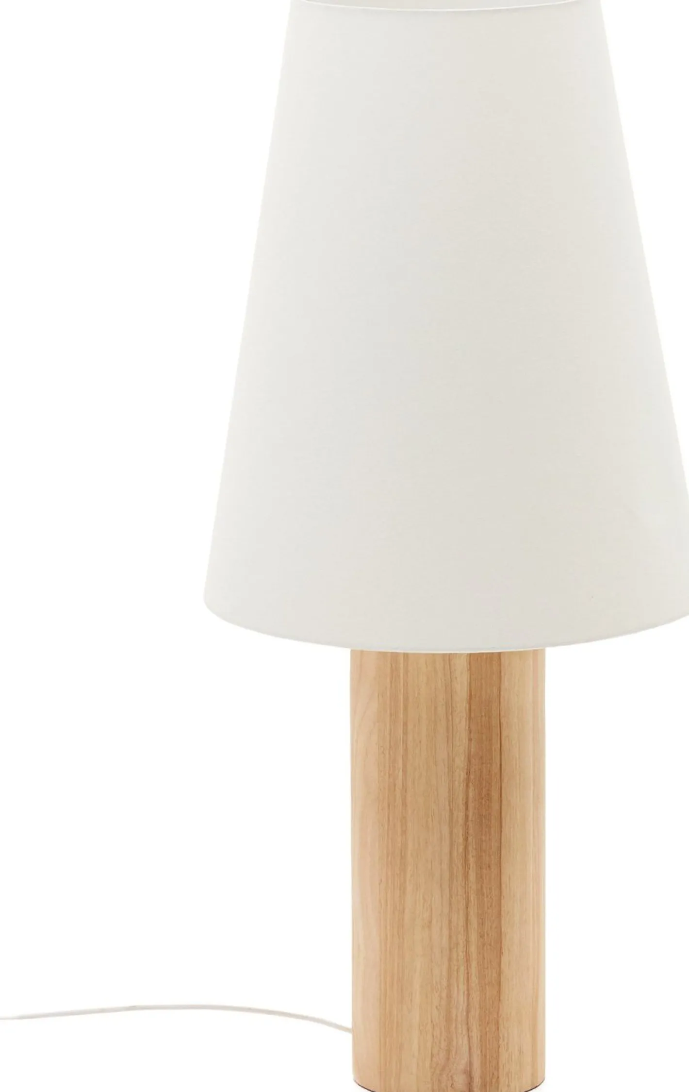 Outlet Kave Home Marga Vloerlamp Naturel,Wit