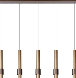 Online Lucide Margary Koffie Hanglamp Koffie, Goud