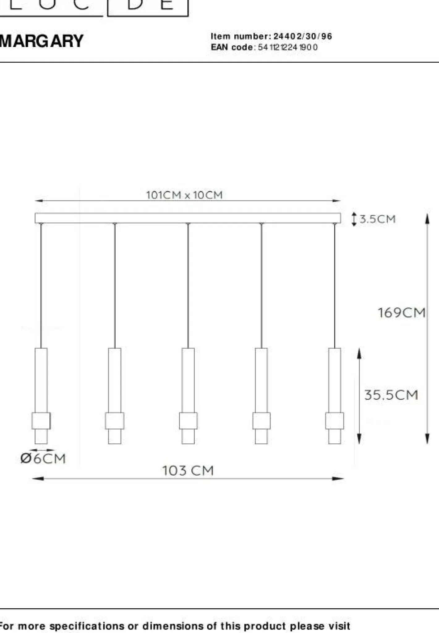 Online Lucide Margary Koffie Hanglamp Koffie, Goud