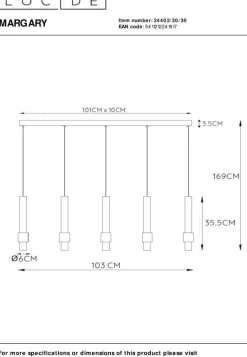 Hot Lucide Margary Hanglamp Zwart