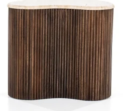 Hot Eleonora Mari Bijzettafel Beige, Bruin