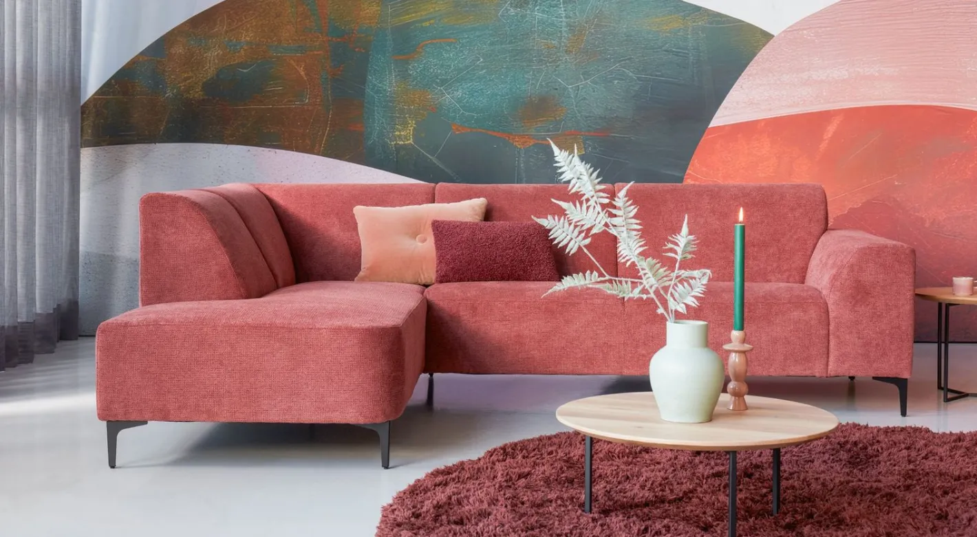 Outlet Eijerkamp Collectie Marijn Links Hoekbank Blush