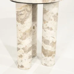 Hot By Boo Marmo Bijzettafel Wit, Bruin