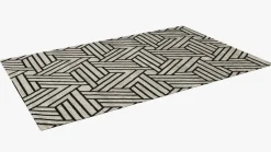 Clearance Trendhopper Mary Vloerkleed Wit, Zwart