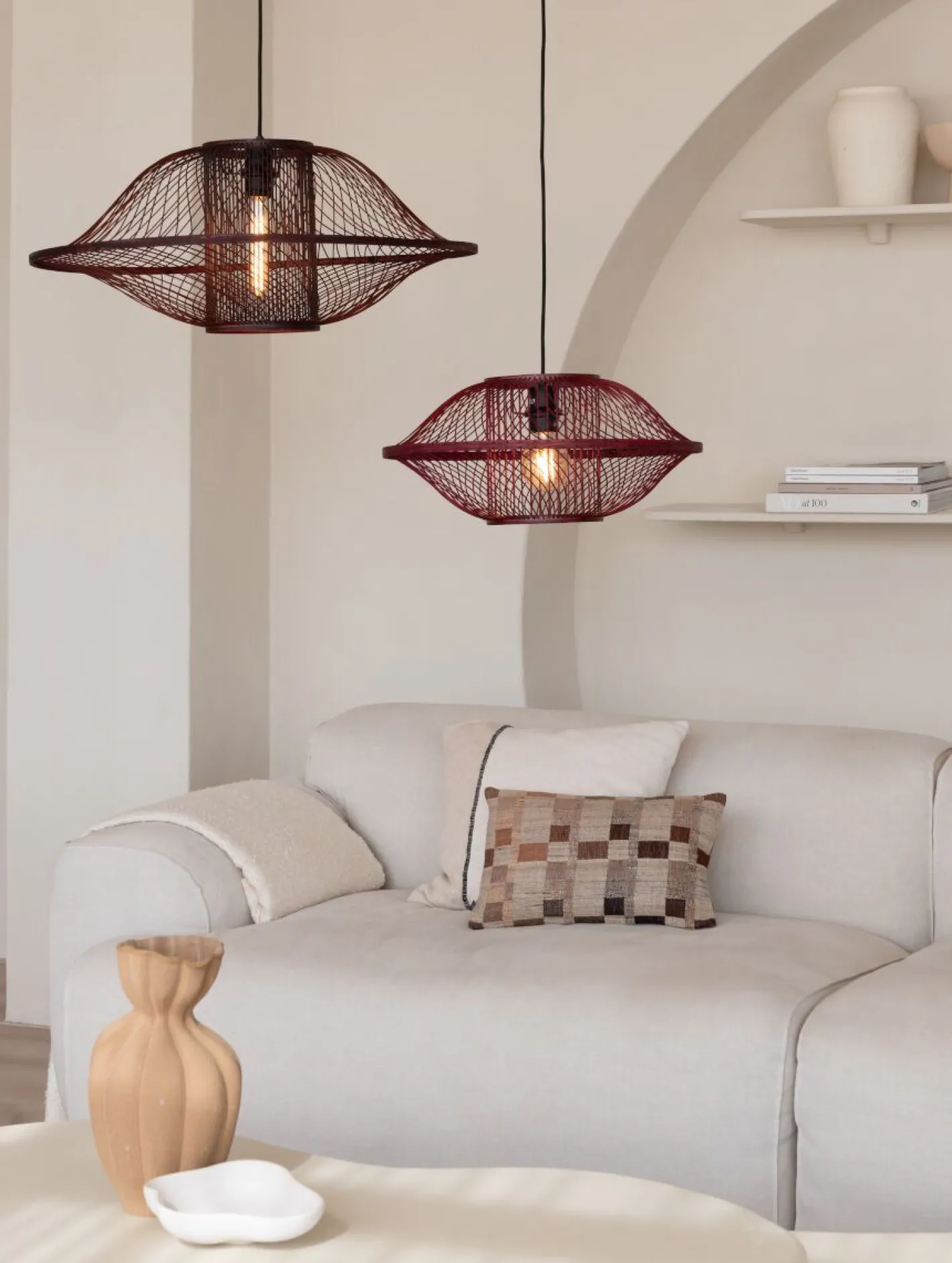 Good&Mojo Maui Hanglamp Burgundy