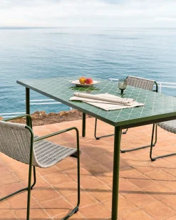 New Kave Home Maurina Groen Tuintafel Donkergroen