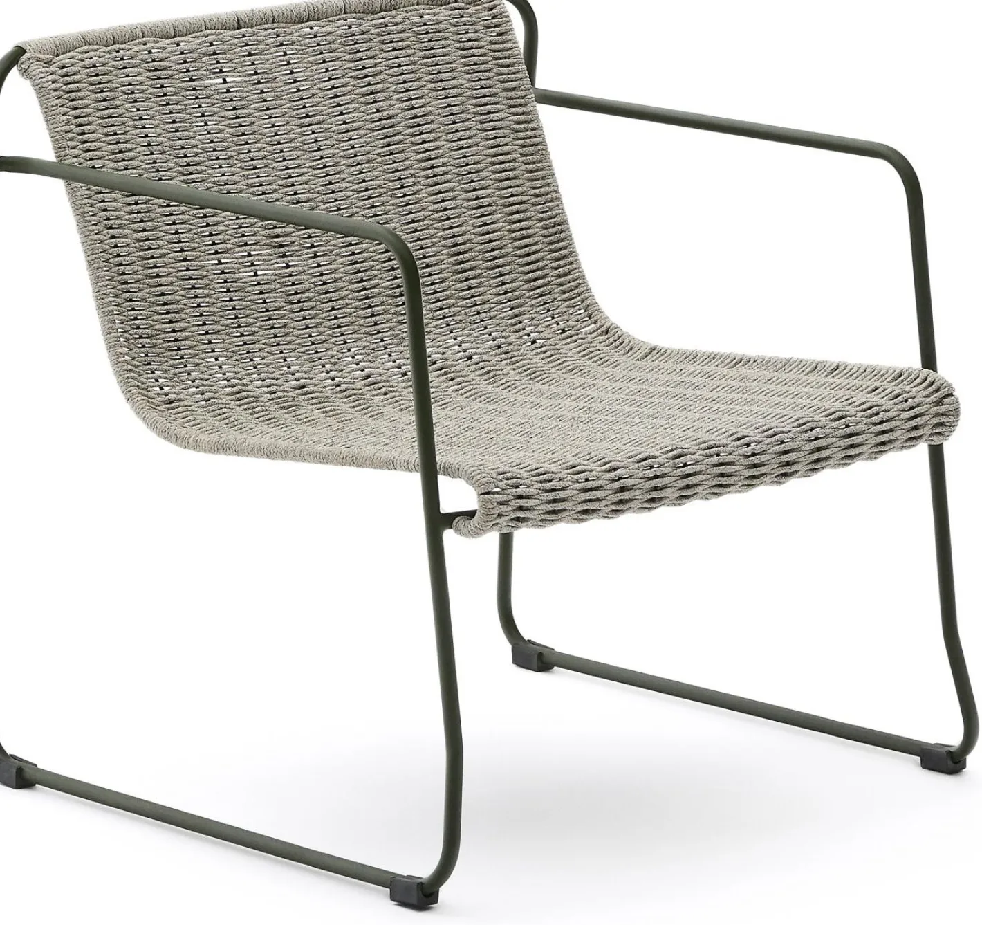 Kave Home Maurina Outdoor Fauteuil Grijs, Groen