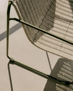 Kave Home Maurina Outdoor Fauteuil Grijs, Groen
