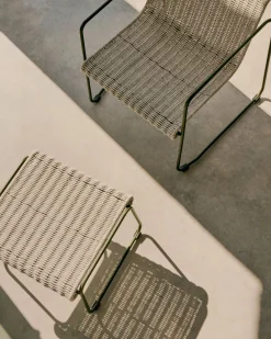 Kave Home Maurina Outdoor Fauteuil Grijs, Groen