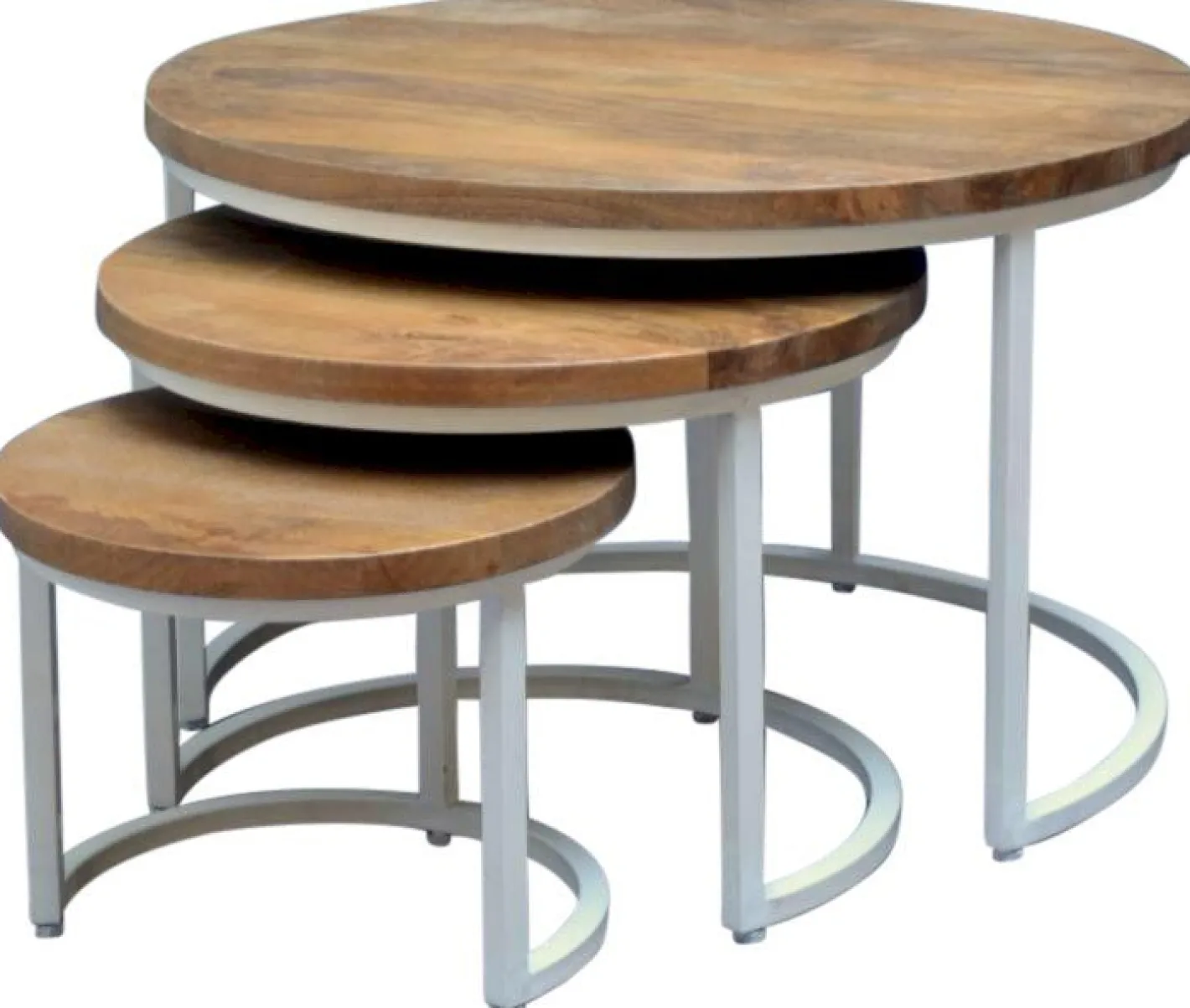 Discount Trendhopper Max Bijzettafelset Wit, Bruin