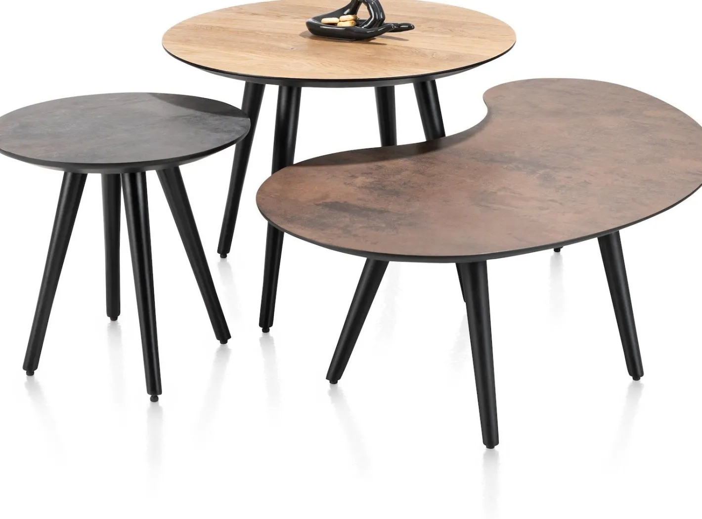 Discount Henders en Hazel Maze Rond M Salontafel Railway Brown