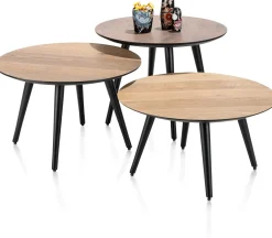 Discount Henders en Hazel Maze Rond S Salontafel Railway Brown