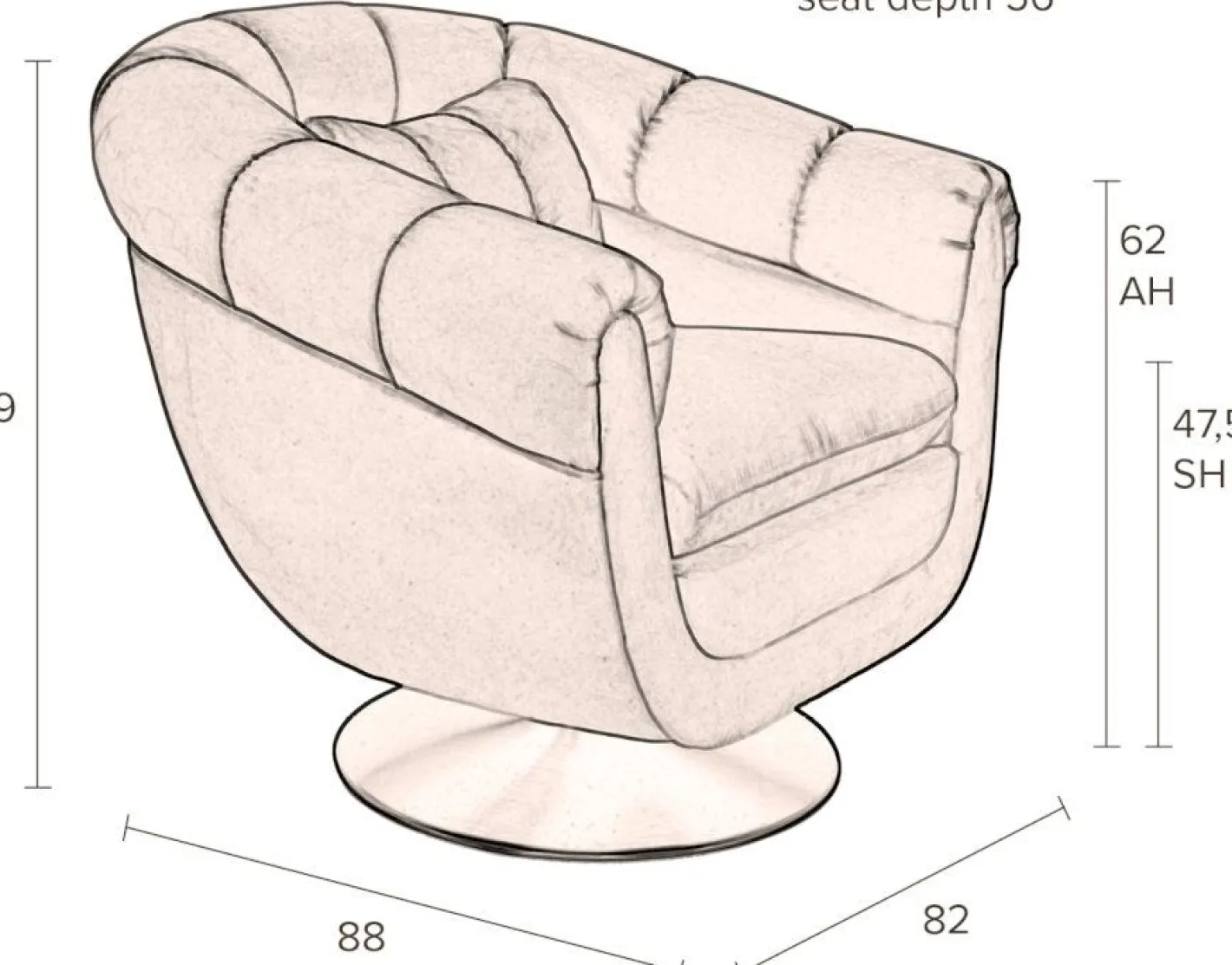 Dutchbone Member Fauteuil Olive