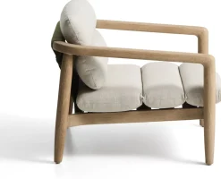 New Kave Home Menfi Outdoor Fauteuil Beige, Groen