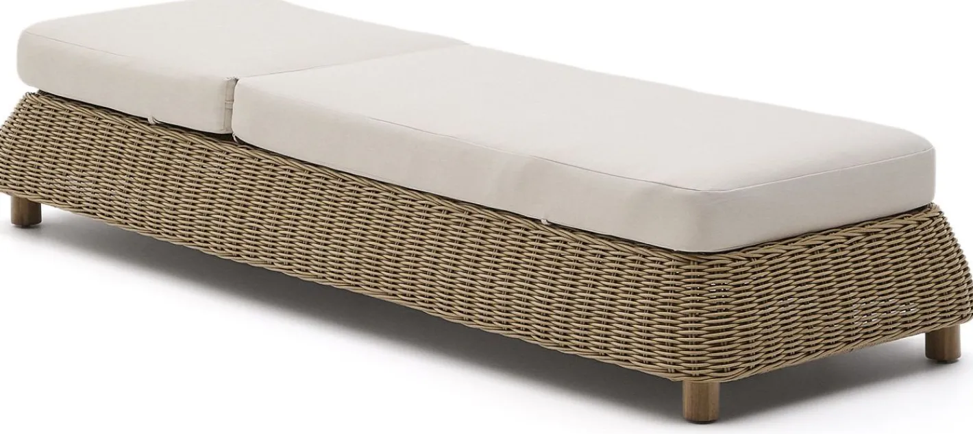 Online Kave Home Meria Ligstoel Beige, Naturel