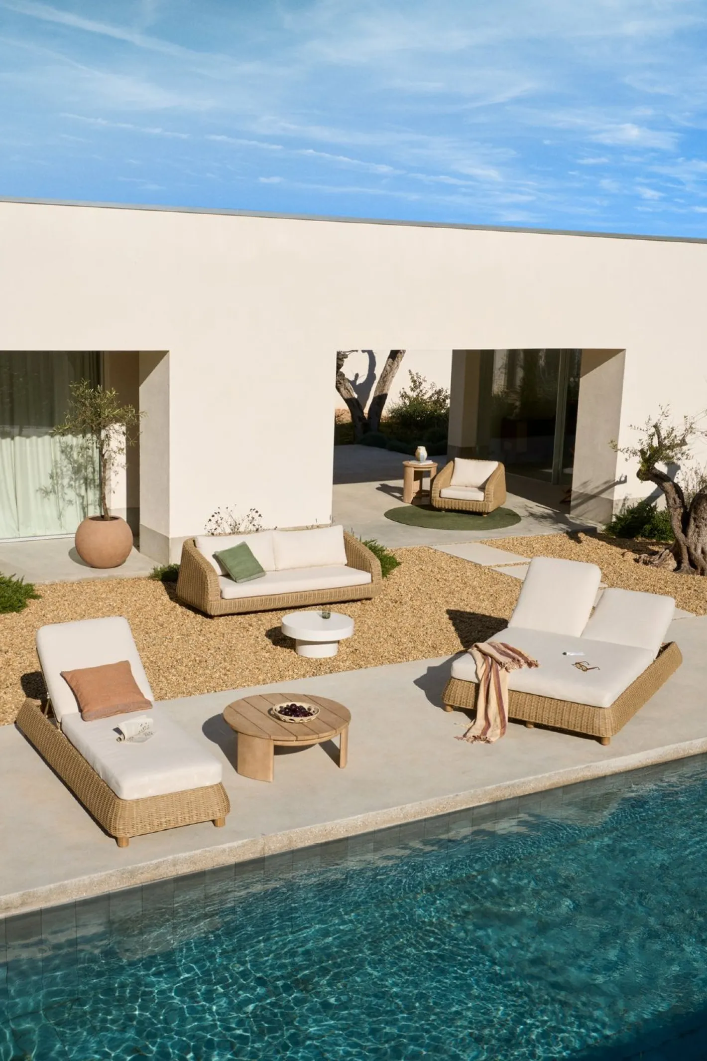 Sale Kave Home Meria Tuinbank Beige, Naturel