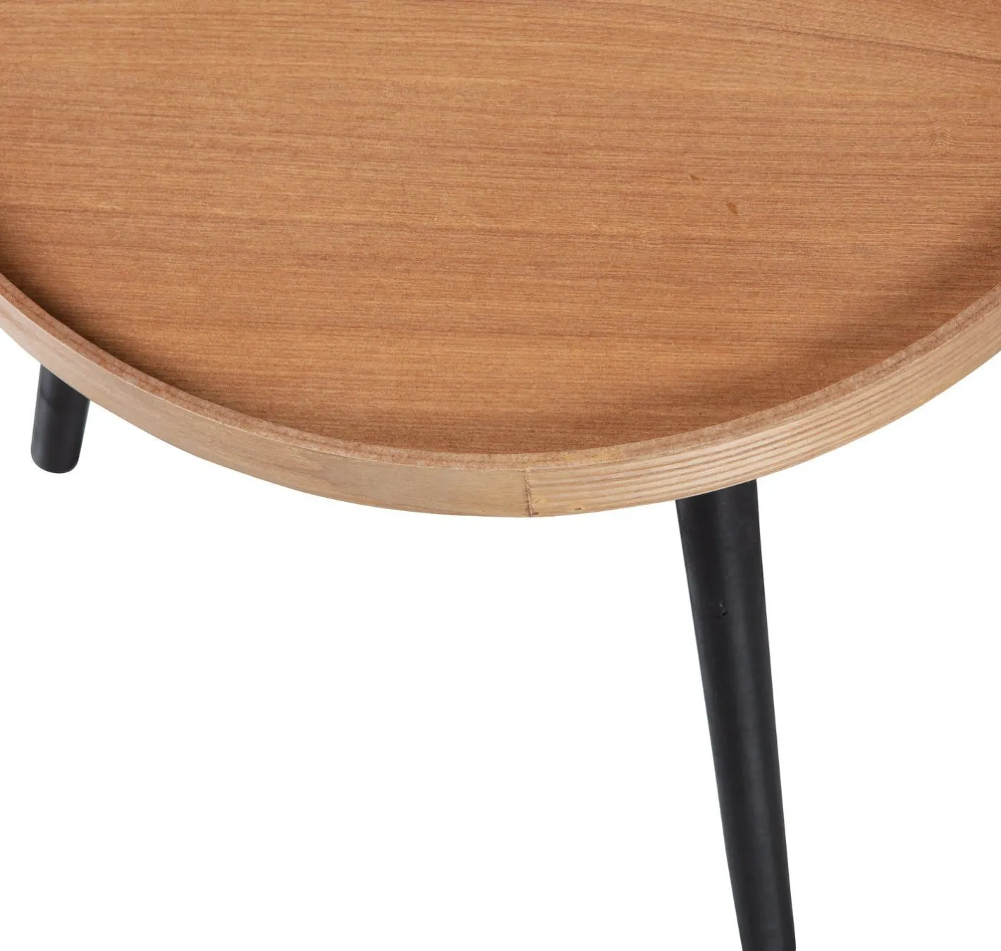 Sale WOOOD Mesa Natural Bijzettafel Naturel, Zwart