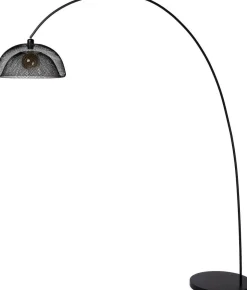 Clearance Lucide Mesh Boog Vloerlamp Zwart