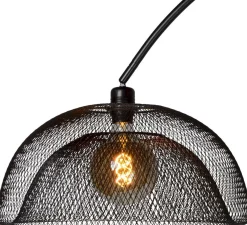Clearance Lucide Mesh Boog Vloerlamp Zwart