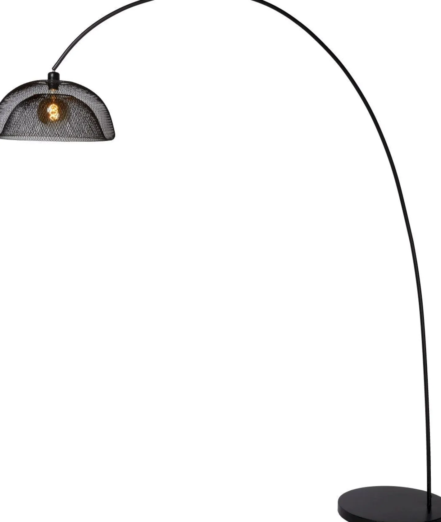 Clearance Lucide Mesh Boog Vloerlamp Zwart