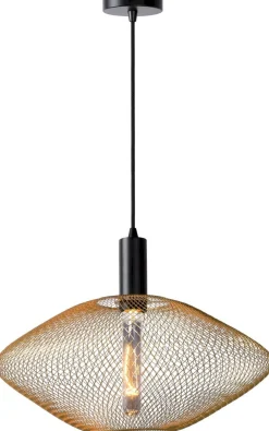 Clearance Lucide Mesh Ovaal Hanglamp Goud, Zwart
