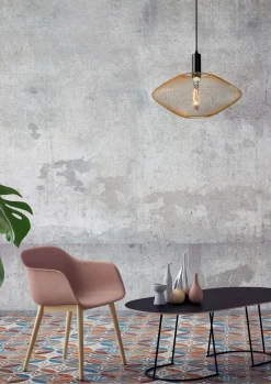 Clearance Lucide Mesh Ovaal Hanglamp Goud, Zwart