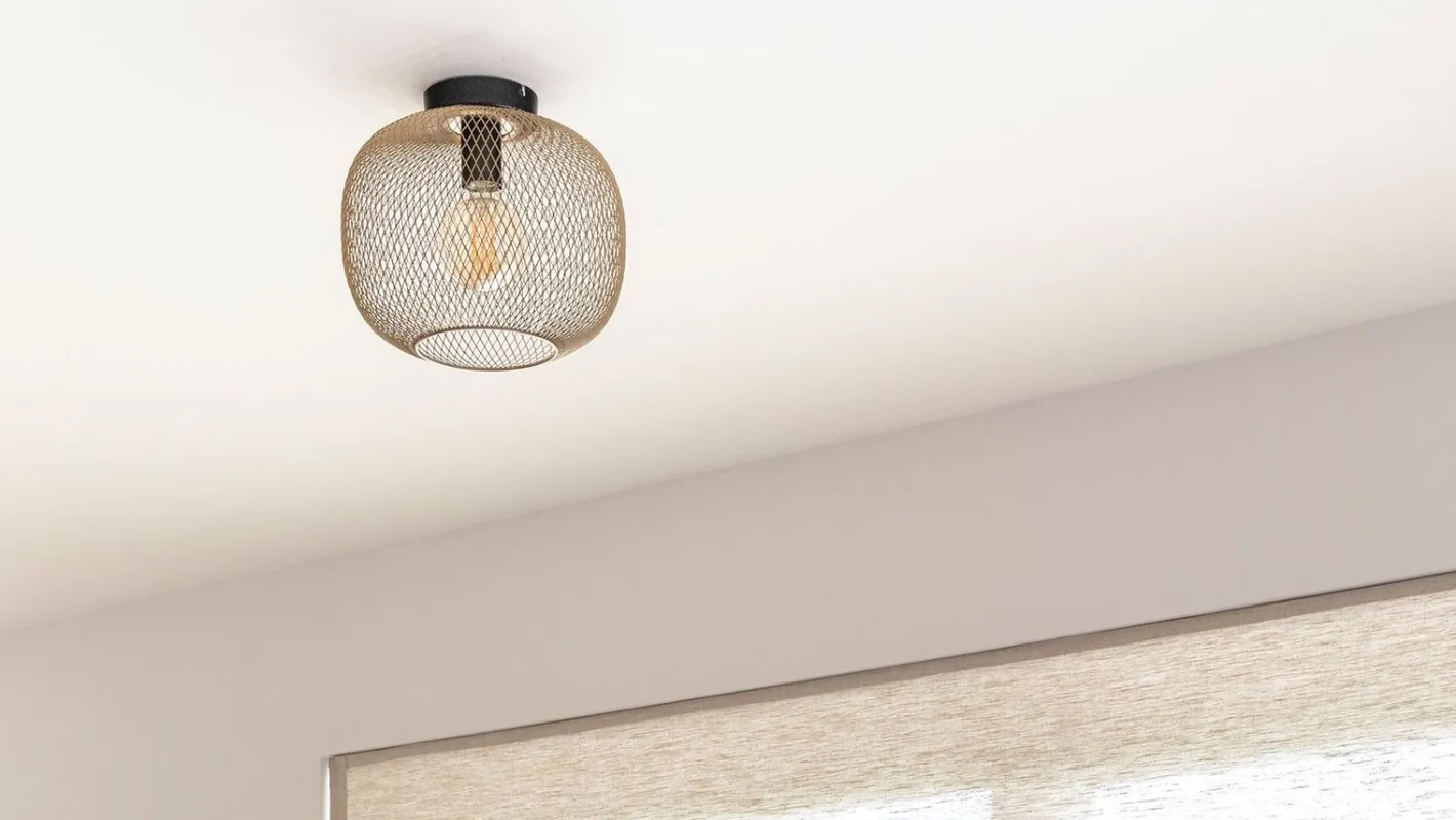 Clearance Lucide Mesh Plafondlamp Goud