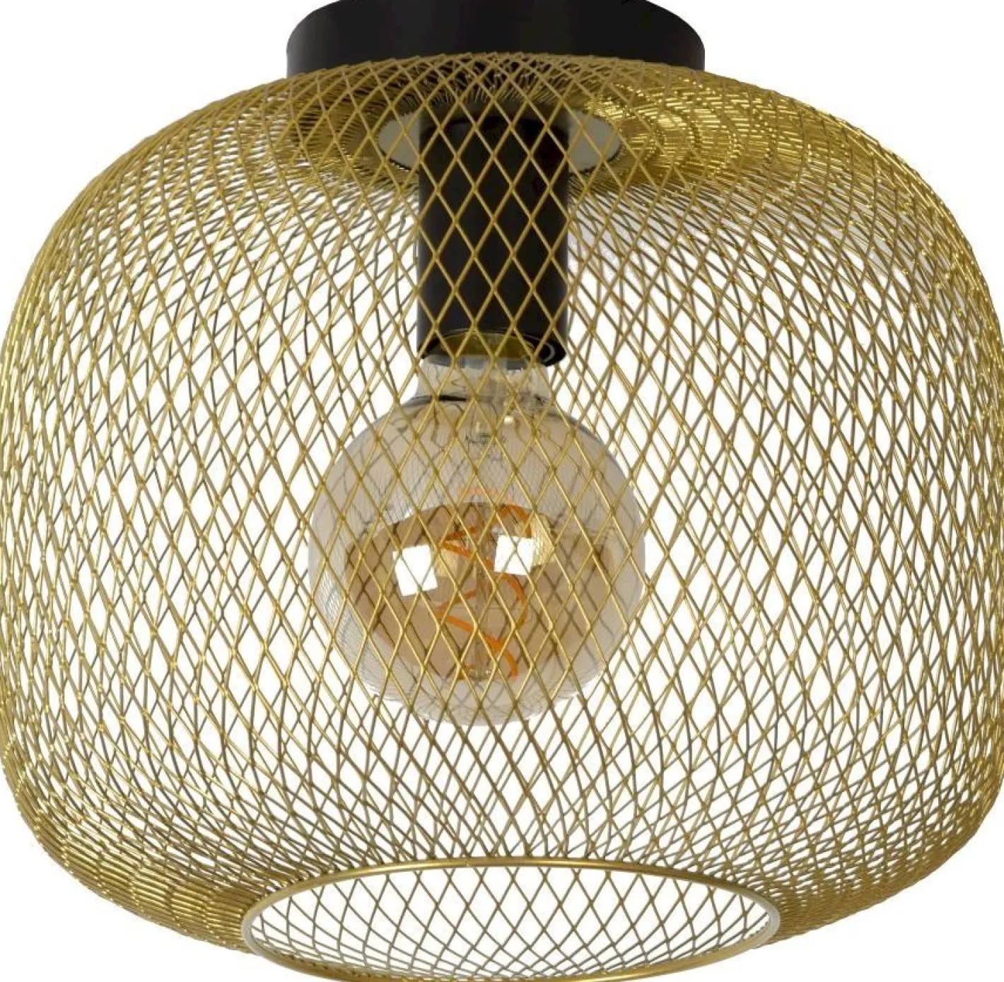 Clearance Lucide Mesh Plafondlamp Goud