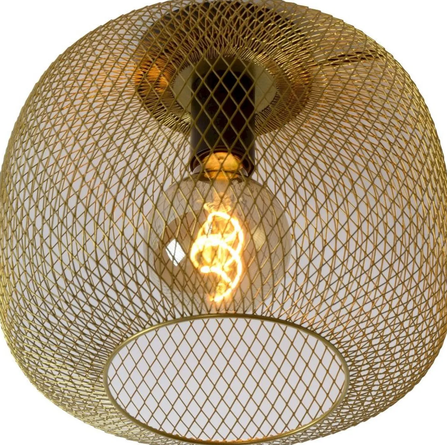 Clearance Lucide Mesh Plafondlamp Goud