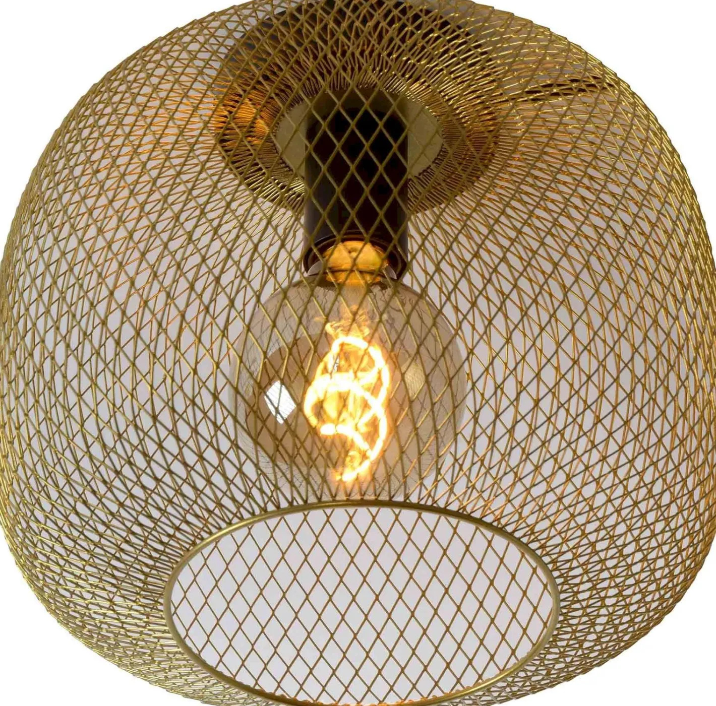 Clearance Lucide Mesh Plafondlamp Goud