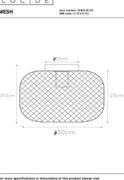 Clearance Lucide Mesh Plafondlamp Goud