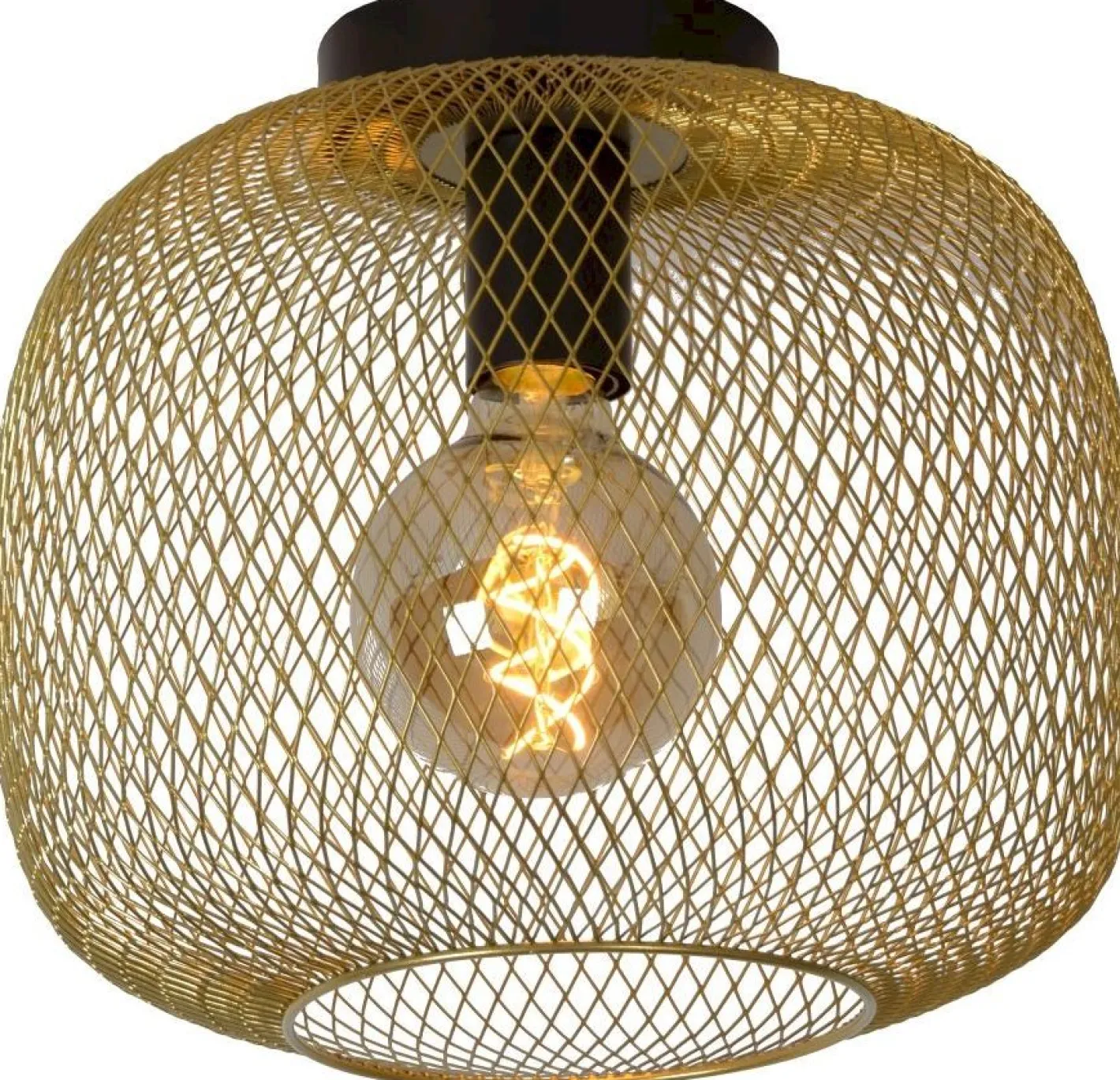 Clearance Lucide Mesh Plafondlamp Goud