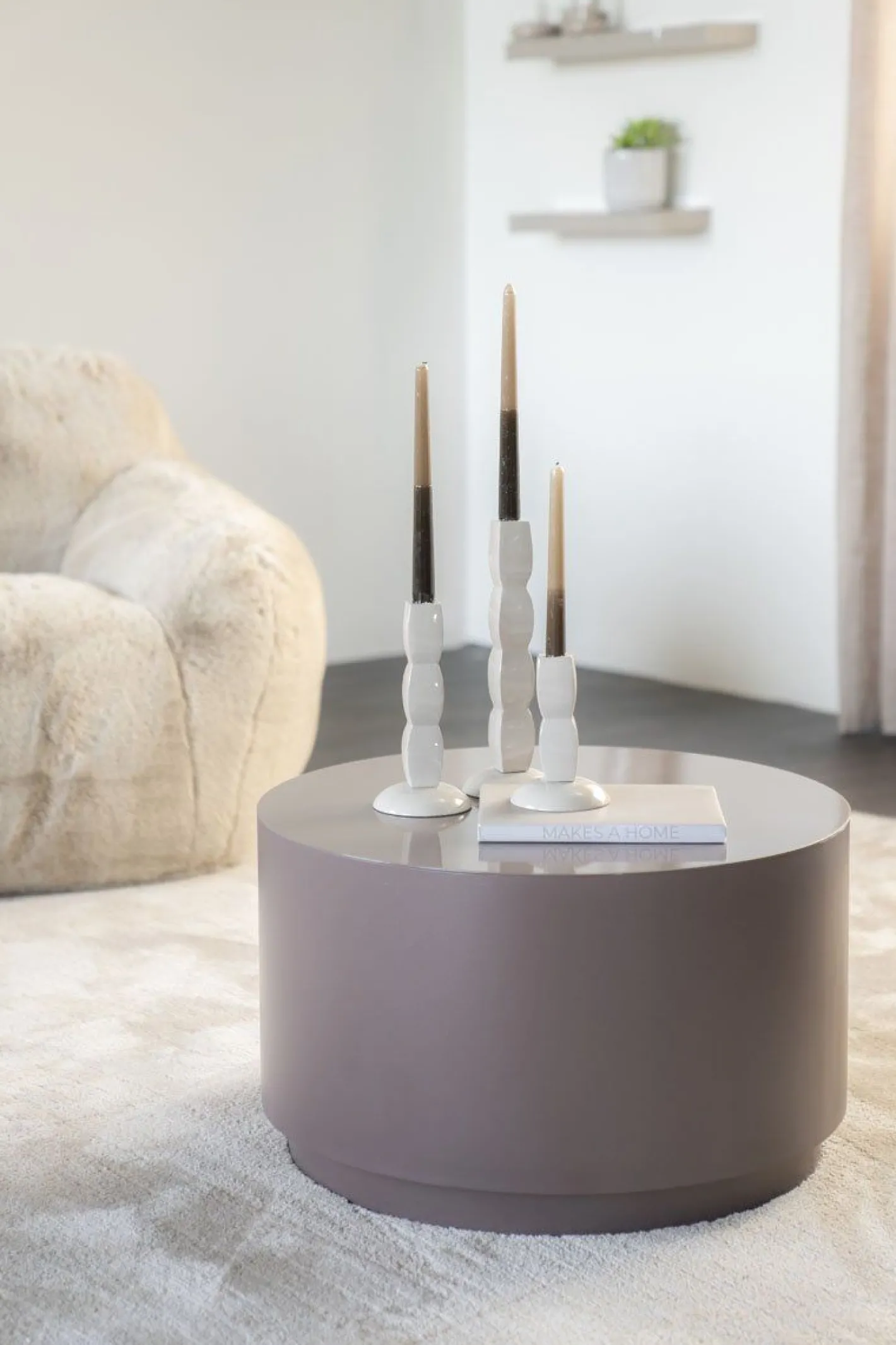 New By Boo Mesita Salontafel Dark Taupe