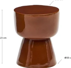 Kave Home Mesquida Bijzettafel Bruin, Terracotta
