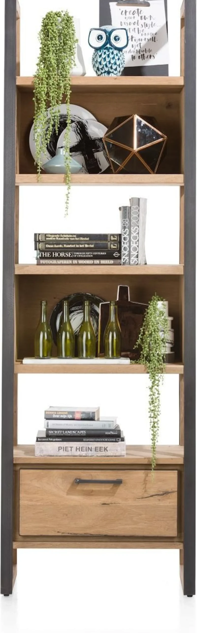 Best Henders en Hazel Metalo Boekenkast Railway Brown, Desert Black