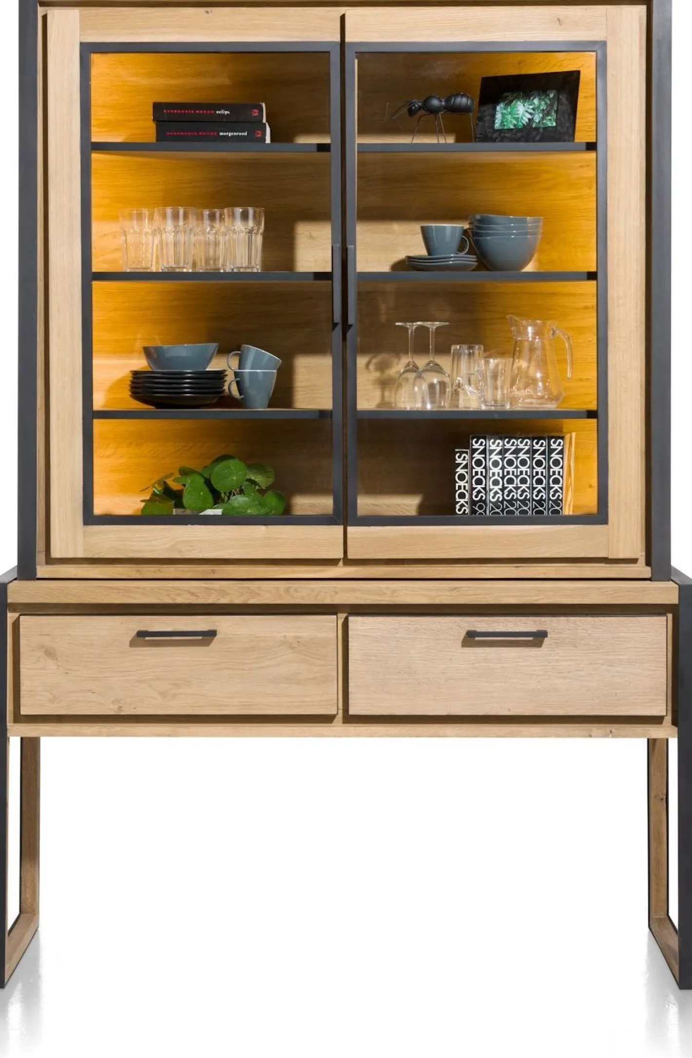 Outlet Henders en Hazel Metalo Buffetkast Railway Brown, Desert Black