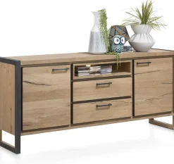 Best Henders en Hazel Metalo Dressoir Railway Brown, Desert Black