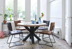 Discount Henders en Hazel Metalox Rond Eettafel Railway Brown