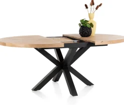 Hot Henders en Hazel Metalox Rond Uitschuiftafel Railway brown