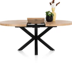 Hot Henders en Hazel Metalox Rond Uitschuiftafel Railway brown
