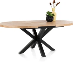 Hot Henders en Hazel Metalox Rond Uitschuiftafel Railway brown
