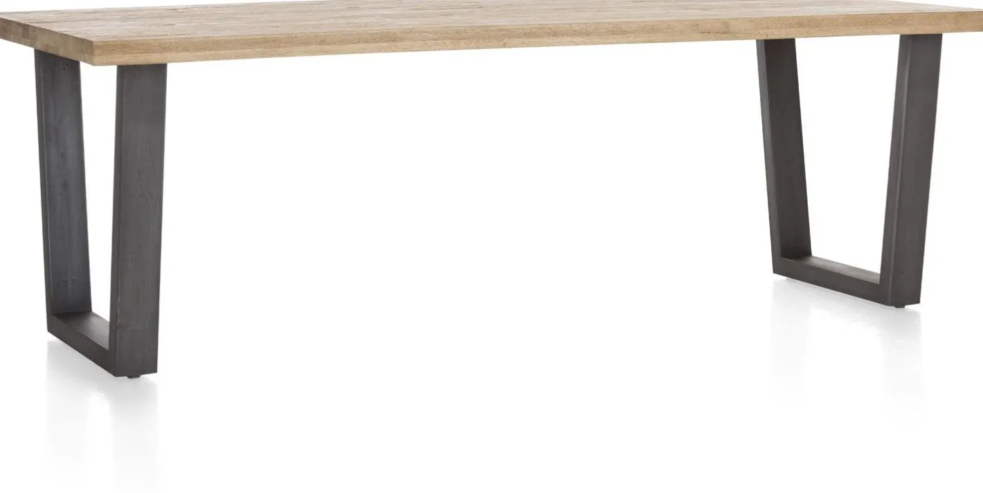 Discount Henders en Hazel Metalox V-Poot Metaal Eettafel Naturel