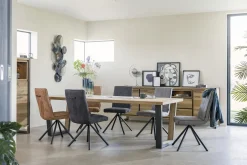 Discount Henders en Hazel Metalox V-Poot Metaal Eettafel Naturel