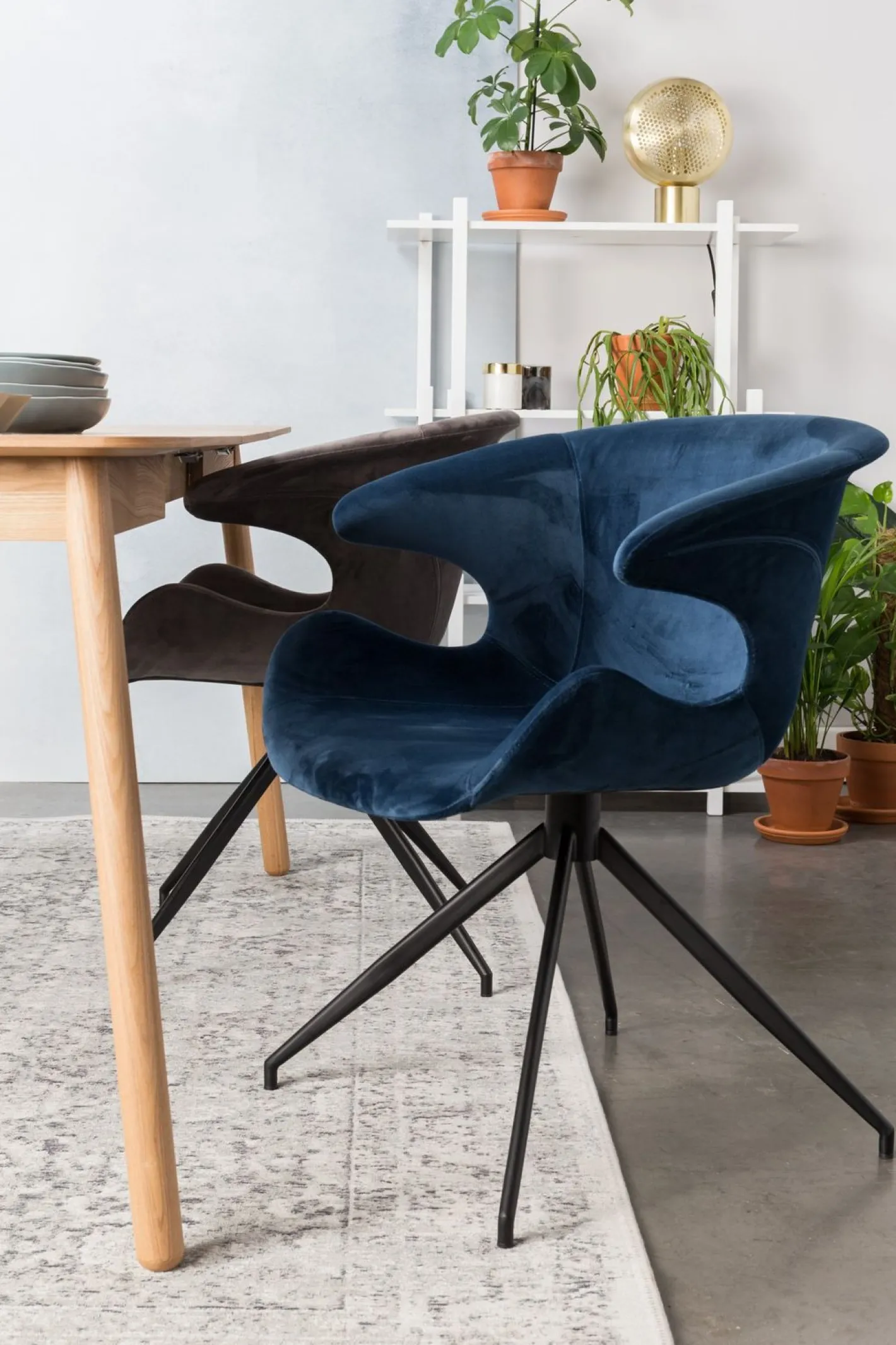 New Zuiver Mia (set van 2) Eetkamerstoel Blue