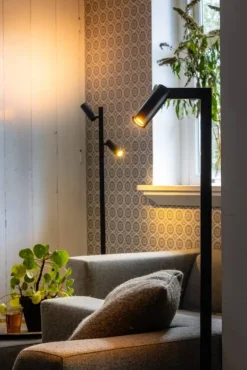 Online Eijerkamp Collectie Miller 2-lichts Vloerlamp Zwart