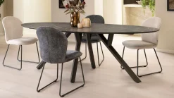 New XOOON Minato Ovaal Eettafel Onyx